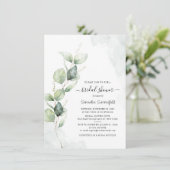 植物性ユーカリ葉ブライダルシャワー 招待状 (スタンド正面)