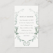 植物性ユーカリ表示シャワー赤ちゃんシャワー エンクロージャーカード (正面)