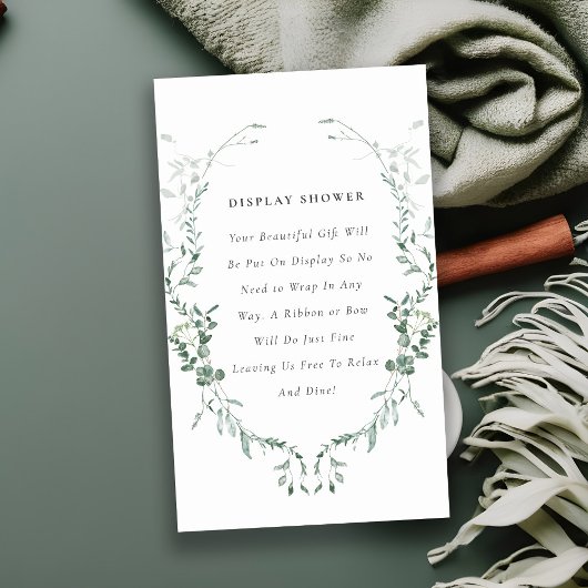 植物性ユーカリ表示シャワー赤ちゃんシャワー エンクロージャーカード