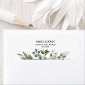 植物性ユーカリ金ゴールドリーフモダンデザイン ラベル (インサイチュ)