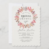 植物性ユーカリ離れリースブライダルシャワー 招待状 (正面)