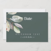 植物性ユーカリleaveFlat日付カードを保存 セーブザデート (正面)