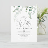 植物性ユーカリQRコード結婚すべて 招待状 (スタンド正面)