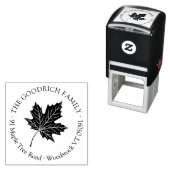 植物性ラウンドメープルリーフ差出人住所。 セルフインキングスタンプ (インサイチュ)