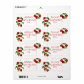 植物性ラズベリー食品ラベル ラベル (フルシート)