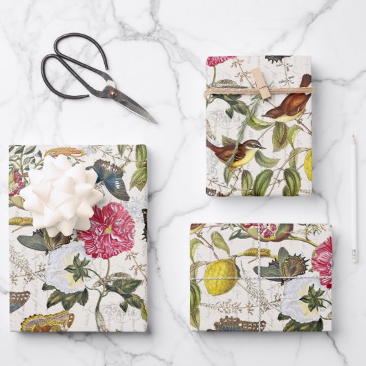 植物性ラッピング紙フラットシートセットの3 ラッピングペーパーシート (正面)