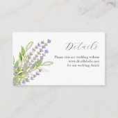 植物性ラベンダーの水結婚色の囲い エンクロージャーカード (正面)