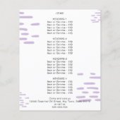 植物性ラベンダーエッセンシャルオイル 水彩プロモ チラシ (裏面)