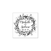 植物性リースとベリー結婚ズ ラバースタンプ (インプリント)