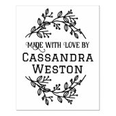 植物性リースの果実「愛で作られた」 ラバースタンプ (インプリント)