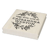 植物性リースの果実「愛で作られた」 ラバースタンプ (スタンプ)