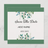 植物性リースの緑の広場は日付を保存 (正面/裏面)