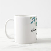 植物性リースの緑の広場は、日付のマグを保存 コーヒーマグカップ (左)