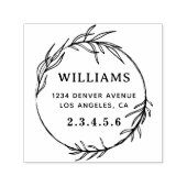 植物性リースはっきりしたカスタム差出人住所 セルフインキングスタンプ (デザイン)