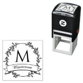 植物性リースイニシャル名モノグラム#2R セルフインキングスタンプ (インサイチュ)