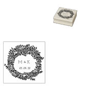 植物性リースウェディングスタンプ ラバースタンプ (押印)