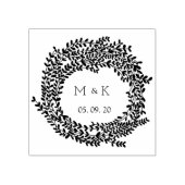 植物性リースウェディングスタンプ ラバースタンプ (インプリント)