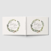 植物性リースエレガントモダン素朴な装飾 ゲストブック (全面)