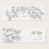 植物性リーススケッチアンティークモノグラム結婚ズ (正面&裏面)