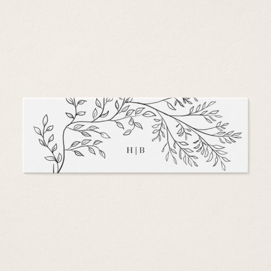 植物性リーススケッチアンティークモノグラム結婚ズ (正面)