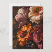 植物性リースファインアート絵を描ズオリーブ結婚ズ 招待状 (裏面)