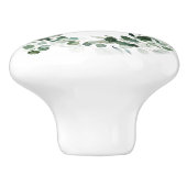 植物性リースホワイトグリーンカスタム セラミックノブ (側面)