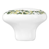 植物性リースホワイトグリーン2カスタム セラミックノブ (側面)