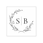 植物性リースモノグラム ラバースタンプ (インプリント)