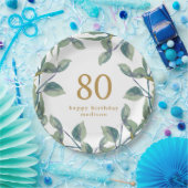 植物性リース成人誕生日パーティー ペーパープレート (パーティー)