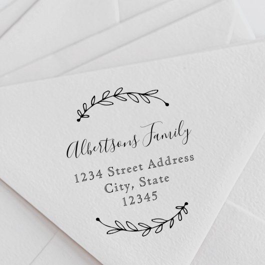 植物性リース書道ファミリー名住所 セルフインキングスタンプ