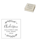 植物性リース書道ファミリー名住所 ラバースタンプ (押印)