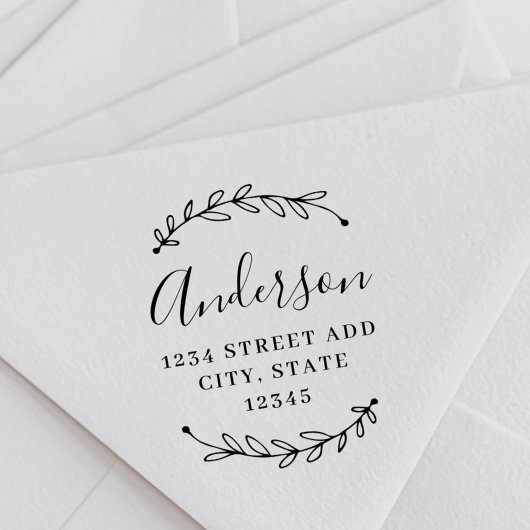 植物性リース書道ファミリー名住所 ラバースタンプ