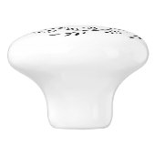 植物性リース独身のイニシャルモノグラム セラミックノブ (側面)