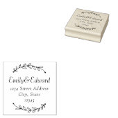 植物性リース結婚差出人住所 ラバースタンプ (押印)