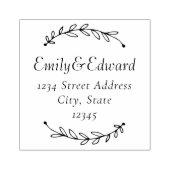 植物性リース結婚差出人住所 ラバースタンプ (インプリント)