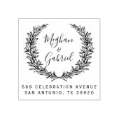 植物性リース |の結婚名前差出人住所 ラバースタンプ (インプリント)