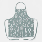 植物性リーフィロゴのビジネスアパレルユニフォーム エプロン (正面)