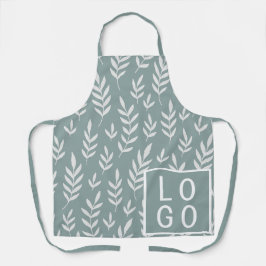植物性リーフィロゴのビジネスアパレルユニフォーム エプロン