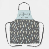 植物性リーフオールオーバープリントエプロン エプロン (正面)