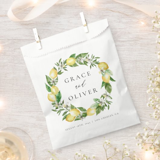 植物性レモンと緑ありがとう結婚さん フェイバーバッグ (クリップ留めされた状態)