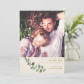 植物性ロマンス |写真シンプル日付の保存 案内状 (スタンド正面)