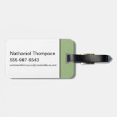 植物性ロータスパネルパターン – ホワイトロータス ラゲッジタグ (裏面横)