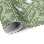 植物性ロータスパネルパターン – ホワイトロータス ラッピングペーパー (ロールコーナー)