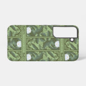 植物性ロータスパネルパターン – ホワイトロータス SAMSUNG GALAXYケース (裏面横)