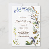 植物性ワイルドフラワーブライダルシャワー 招待状 (正面)