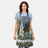 植物性ワイルドフラワーロマンティックガーデンフローラエプロン エプロン (着用した状態)