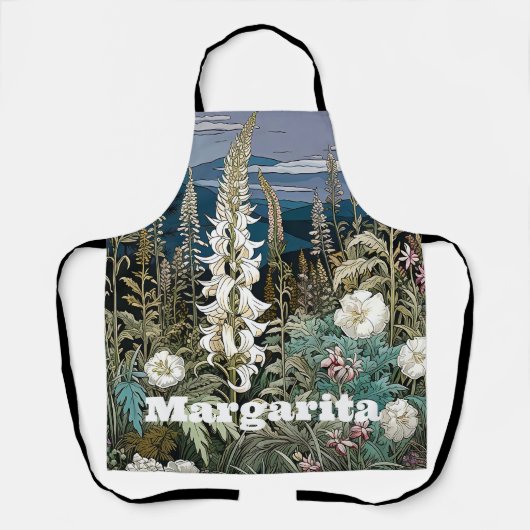 植物性ワイルドフラワーロマンティックガーデンフローラエプロン エプロン (正面)