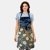 植物性ワイルドフラワーロマンティックガーデンフローラエプロン エプロン (着用した状態)