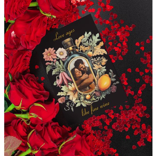 植物性ワインボトル、ワインのような愛の年齢素晴らし。 シーズンカード