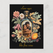 植物性ワインボトル、ワインのような愛の年齢素晴らし。 シーズンポストカード (正面)